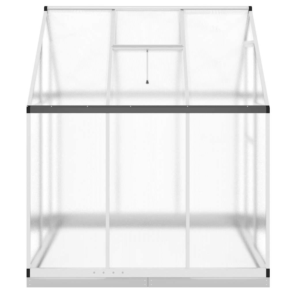 Tuinkas met basisframe 169x169x202 cm aluminium zilverkleurig is nu te koop bij PeponiXL, paradijselijk wonen!