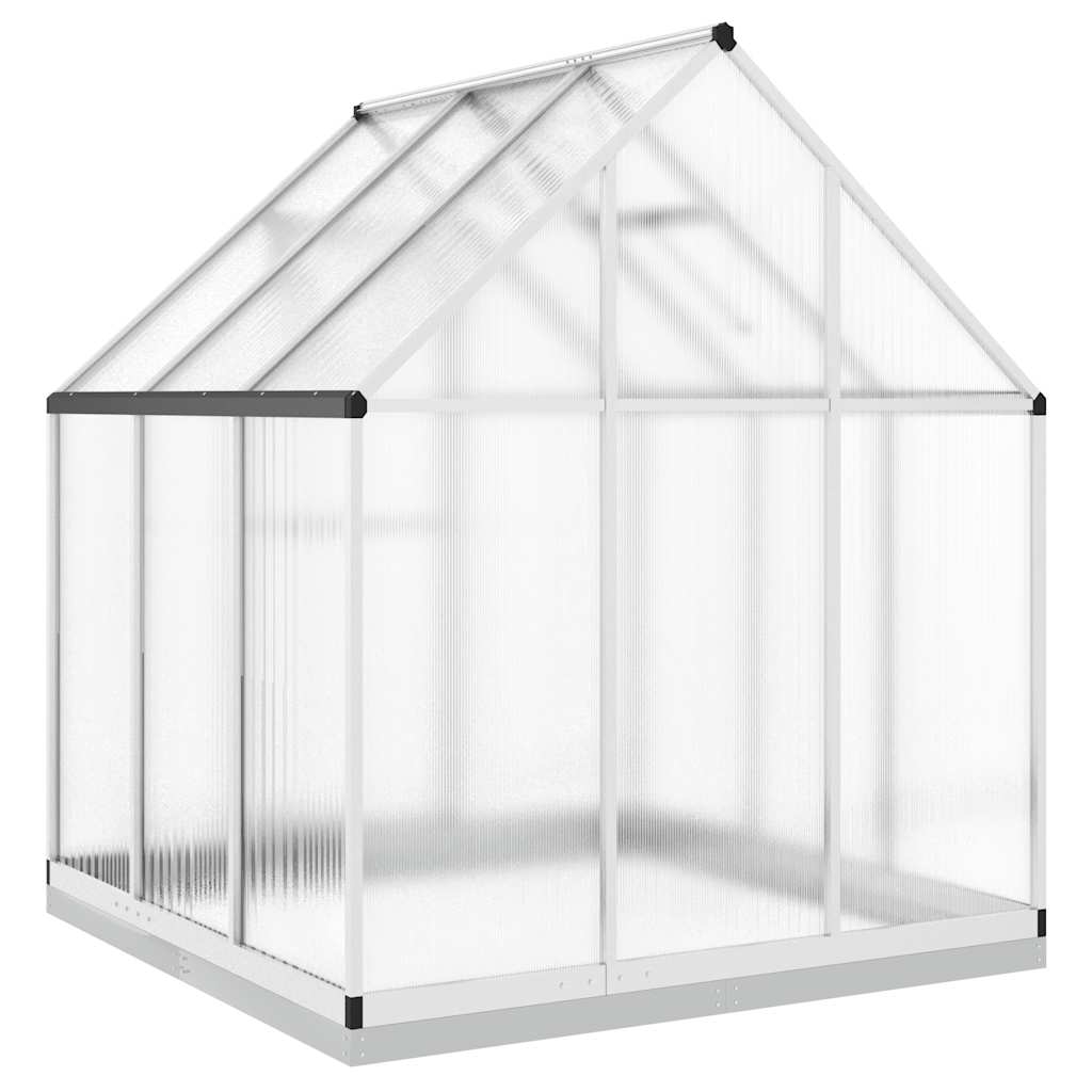 Tuinkas met basisframe 169x169x202 cm aluminium zilverkleurig is nu te koop bij PeponiXL, paradijselijk wonen!