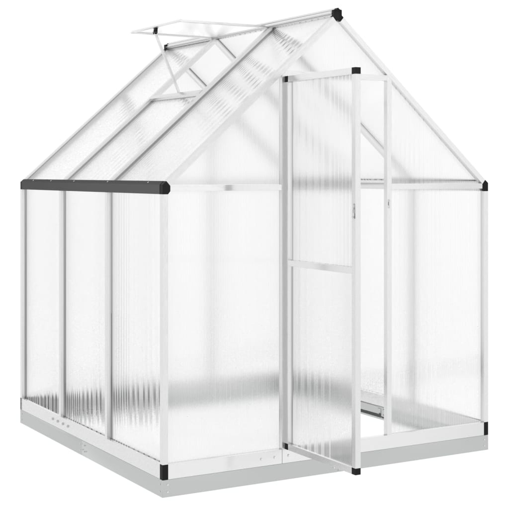 Tuinkas met basisframe 169x169x202 cm aluminium zilverkleurig is nu te koop bij PeponiXL, paradijselijk wonen!