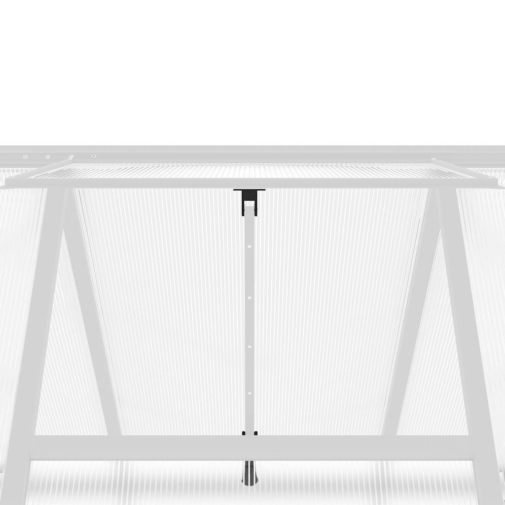 Tuinkas met basisframe 169x169x202 cm aluminium zilverkleurig is nu te koop bij PeponiXL, paradijselijk wonen!
