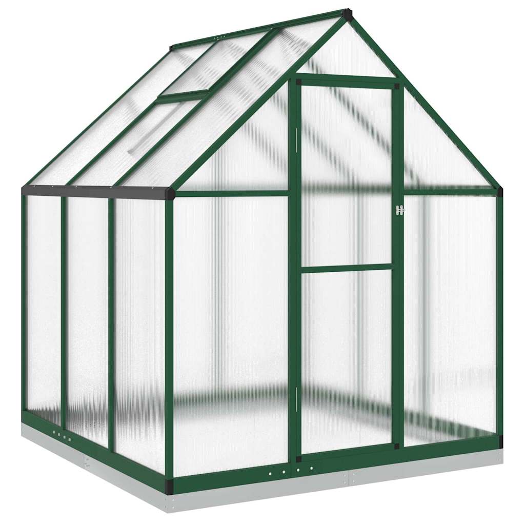 Tuinkas met basisframe 169x169x202 cm aluminium groen is nu te koop bij PeponiXL, paradijselijk wonen!