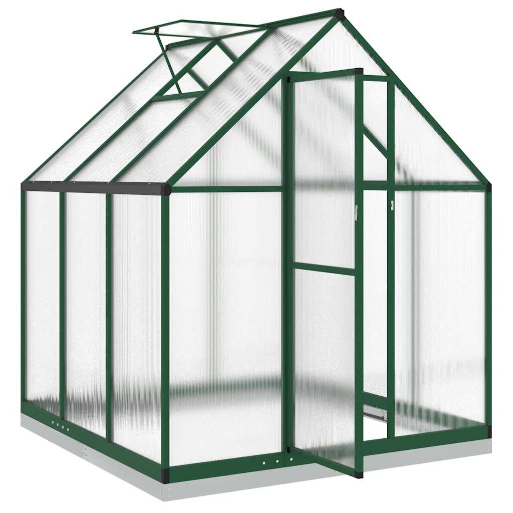 Tuinkas met basisframe 169x169x202 cm aluminium groen is nu te koop bij PeponiXL, paradijselijk wonen!