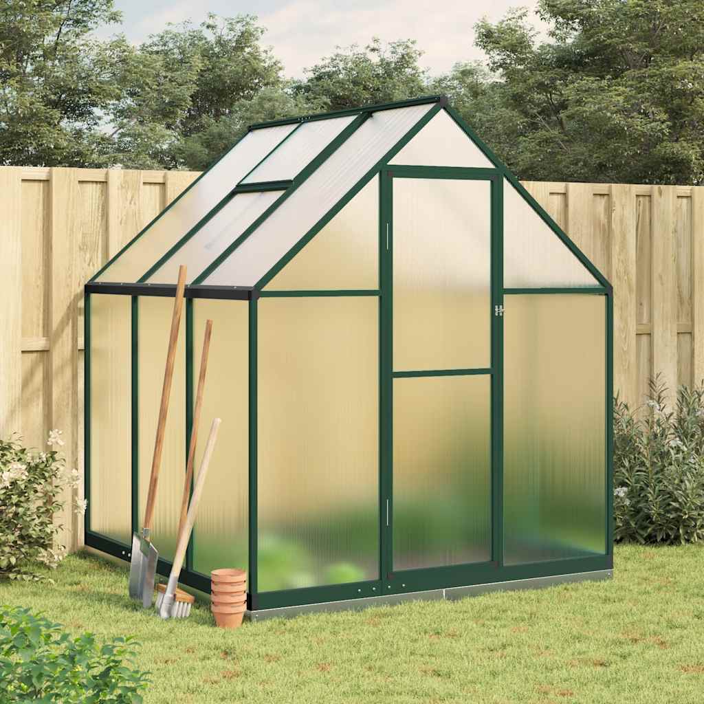 Tuinkas met basisframe 169x169x202 cm aluminium groen is nu te koop bij PeponiXL, paradijselijk wonen!