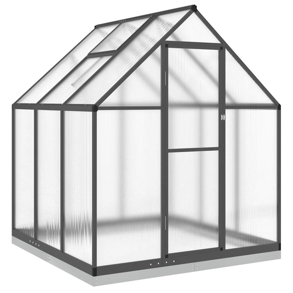 Tuinkas met basisframe 169x169x202 cm aluminium antracietkleur is nu te koop bij PeponiXL, paradijselijk wonen!