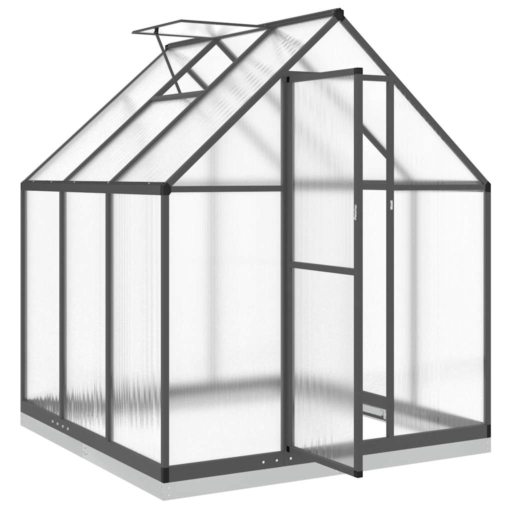 Tuinkas met basisframe 169x169x202 cm aluminium antracietkleur is nu te koop bij PeponiXL, paradijselijk wonen!