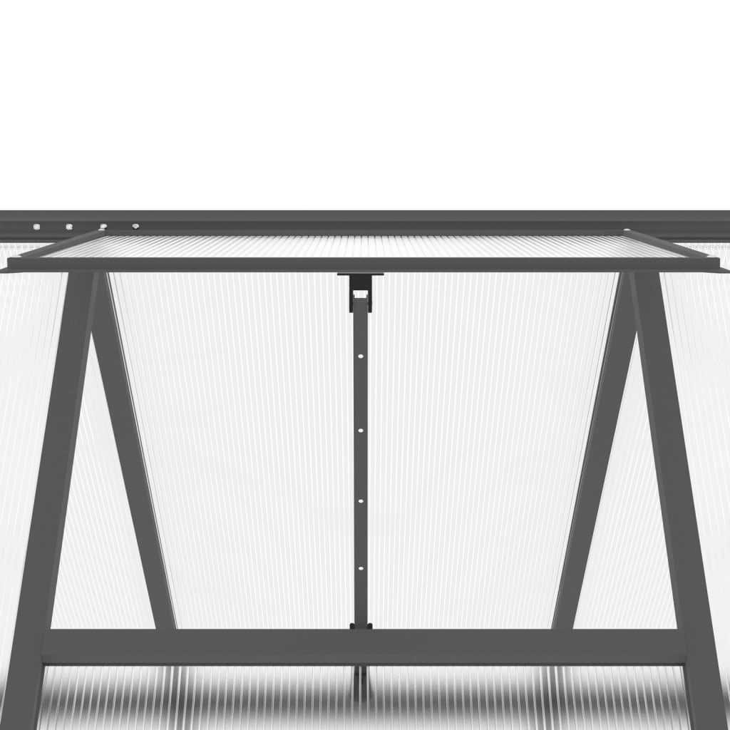 Tuinkas met basisframe 169x169x202 cm aluminium antracietkleur is nu te koop bij PeponiXL, paradijselijk wonen!