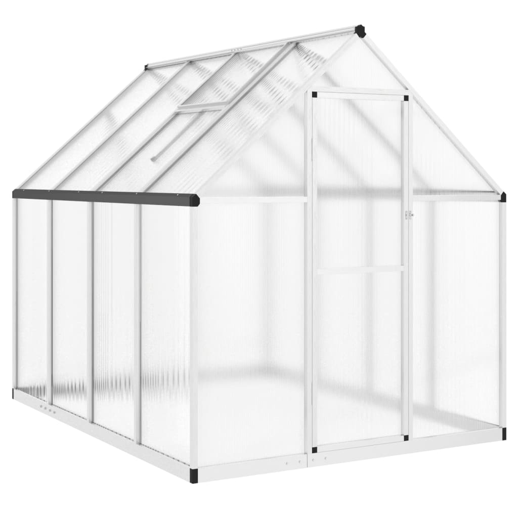 Tuinkas met basisframe 224x169x195 cm aluminium zilverkleurig is nu te koop bij PeponiXL, paradijselijk wonen!