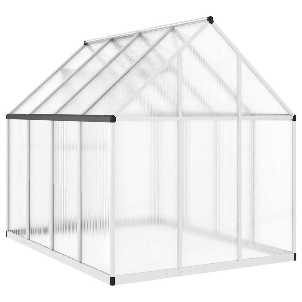 Tuinkas met basisframe 224x169x195 cm aluminium zilverkleurig is nu te koop bij PeponiXL, paradijselijk wonen!