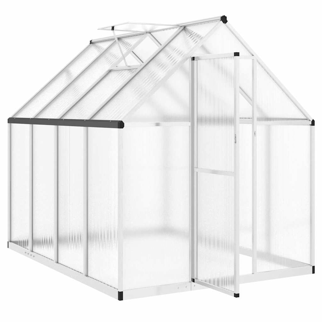Tuinkas met basisframe 224x169x195 cm aluminium zilverkleurig is nu te koop bij PeponiXL, paradijselijk wonen!