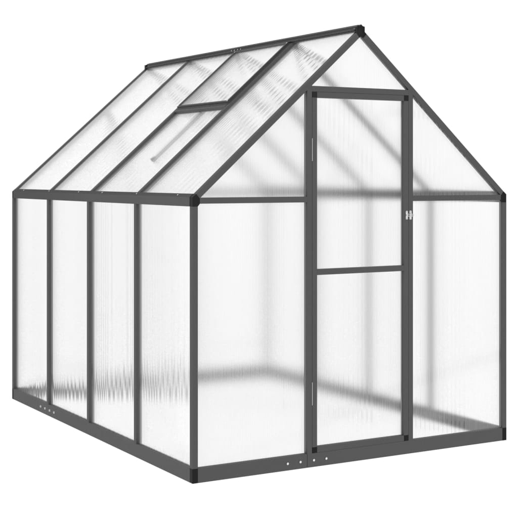 Tuinkas met basisframe 224x169x195 cm aluminium antracietkleur is nu te koop bij PeponiXL, paradijselijk wonen!