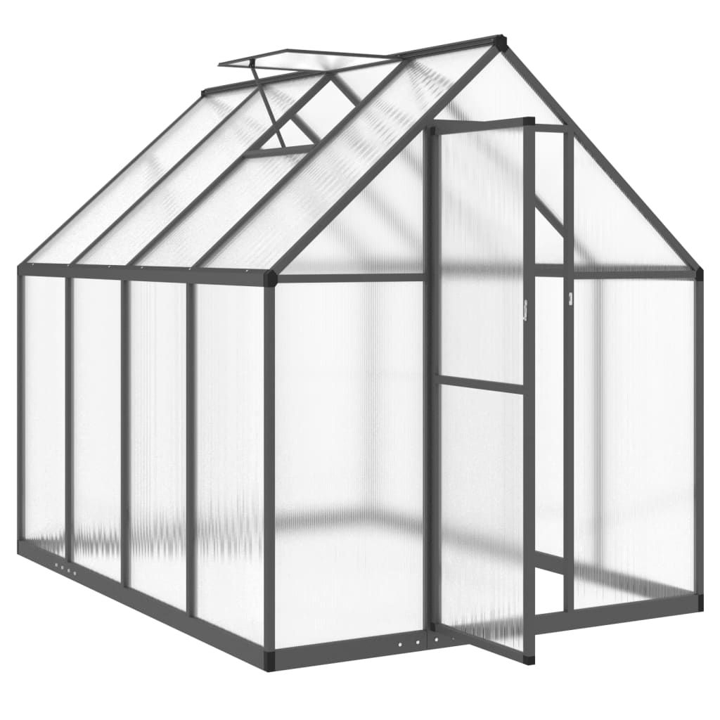 Tuinkas met basisframe 224x169x195 cm aluminium antracietkleur is nu te koop bij PeponiXL, paradijselijk wonen!