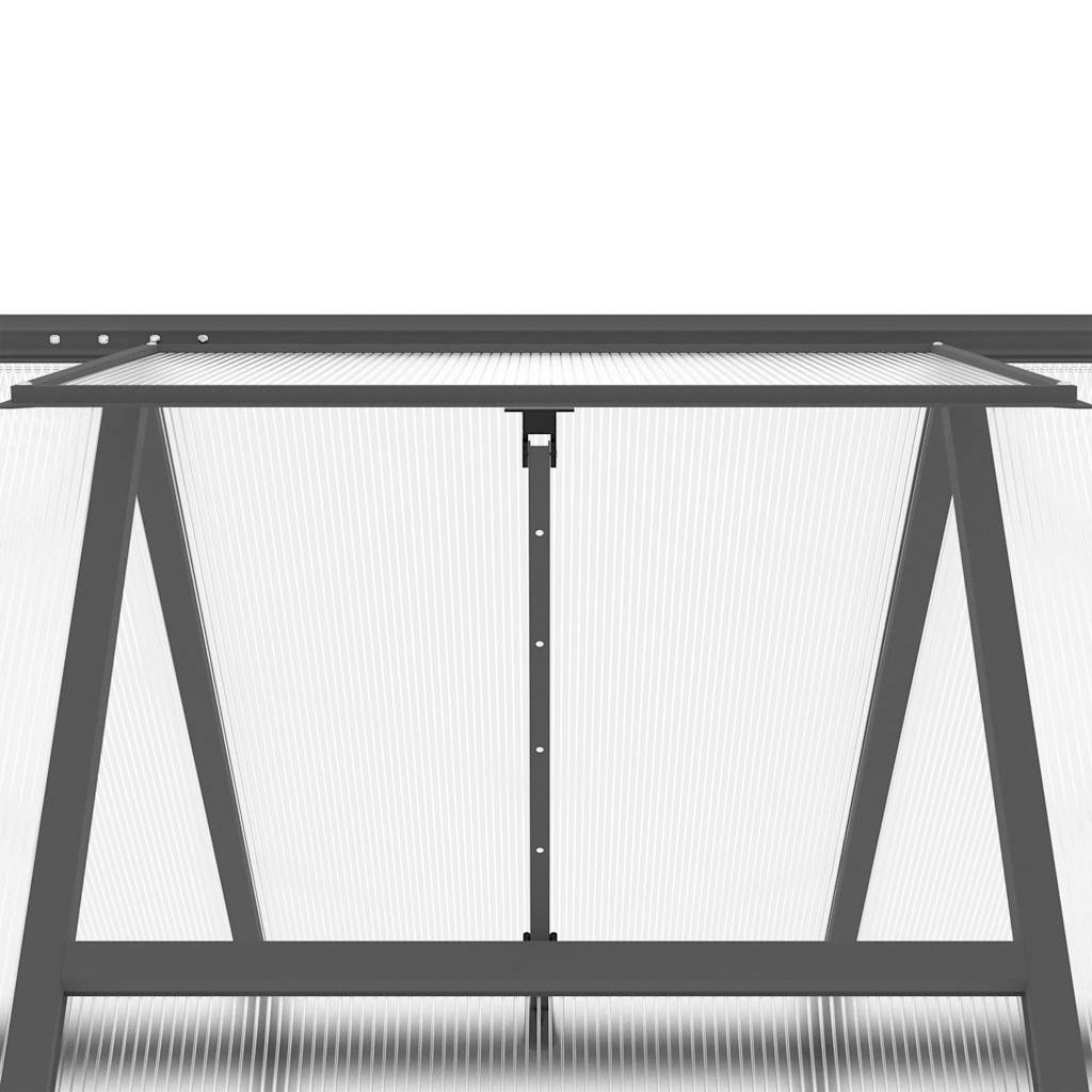 Tuinkas met basisframe 224x169x195 cm aluminium antracietkleur is nu te koop bij PeponiXL, paradijselijk wonen!