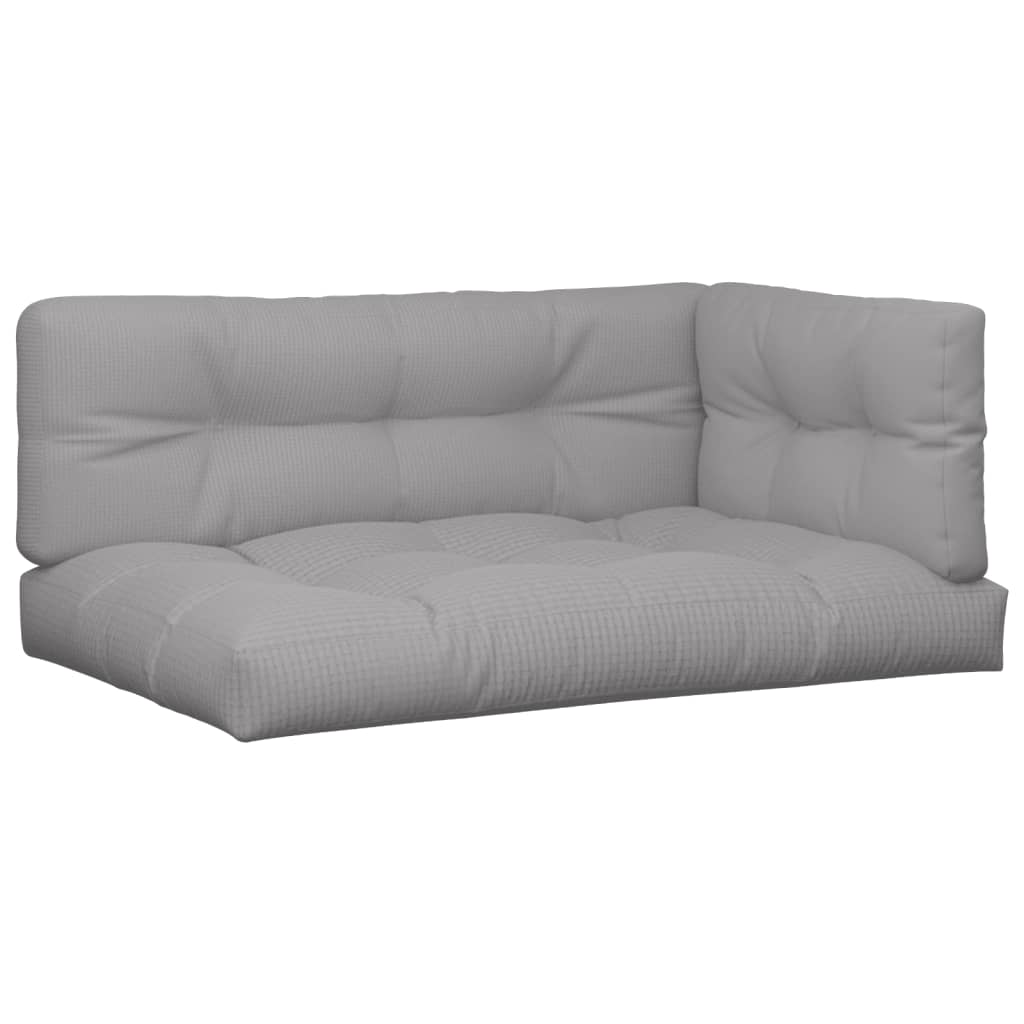 Palletkussens 3 st stof grijs is nu te koop bij PeponiXL, paradijselijk wonen!