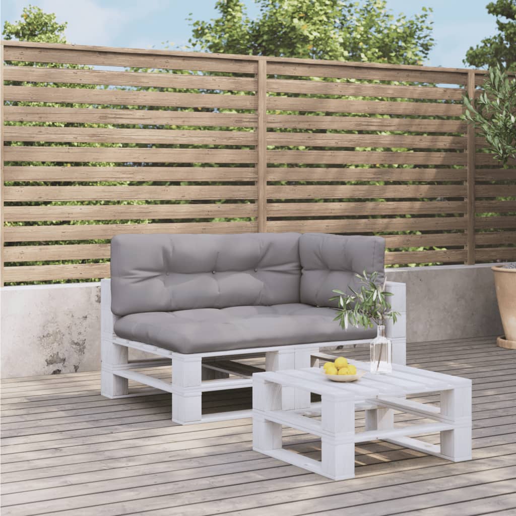 Palletkussens 3 st stof grijs is nu te koop bij PeponiXL, paradijselijk wonen!