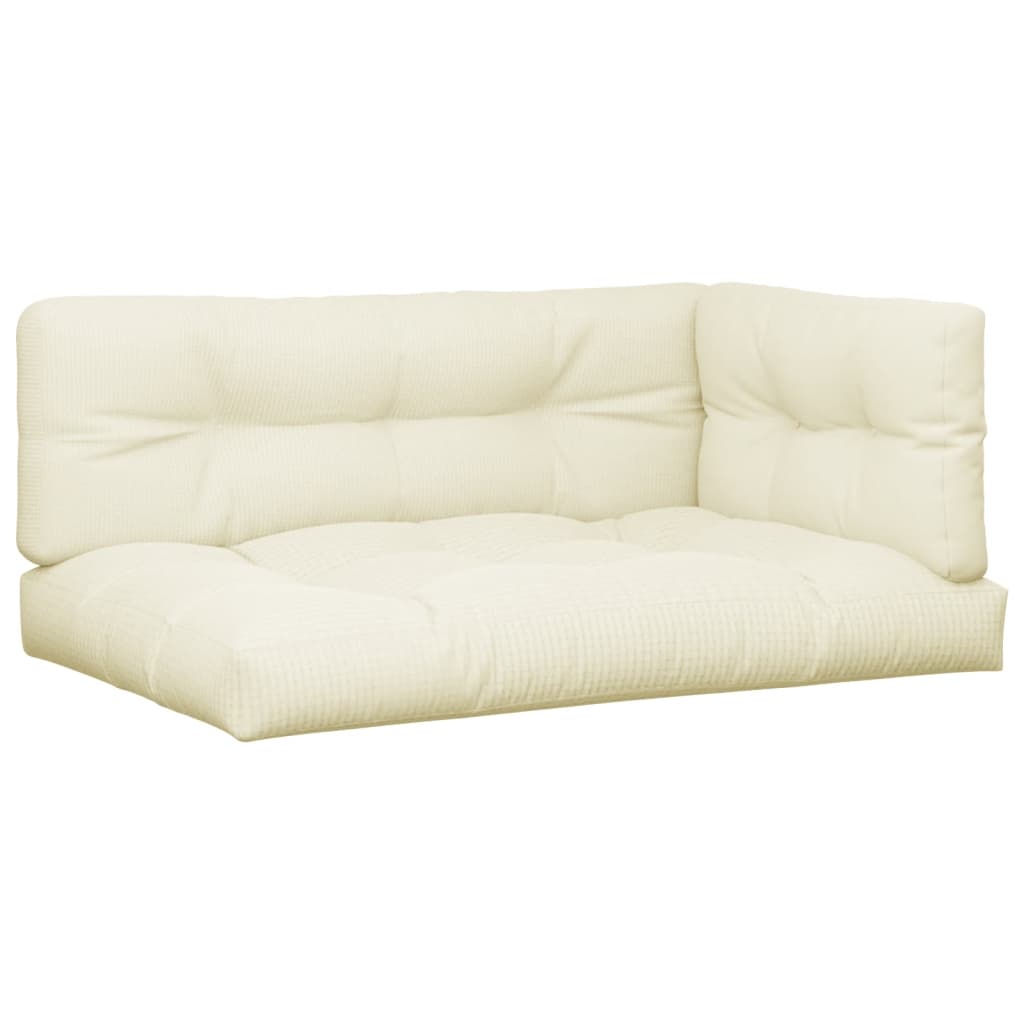 Palletkussens 3 st stof crèmekleurig is nu te koop bij PeponiXL, paradijselijk wonen!