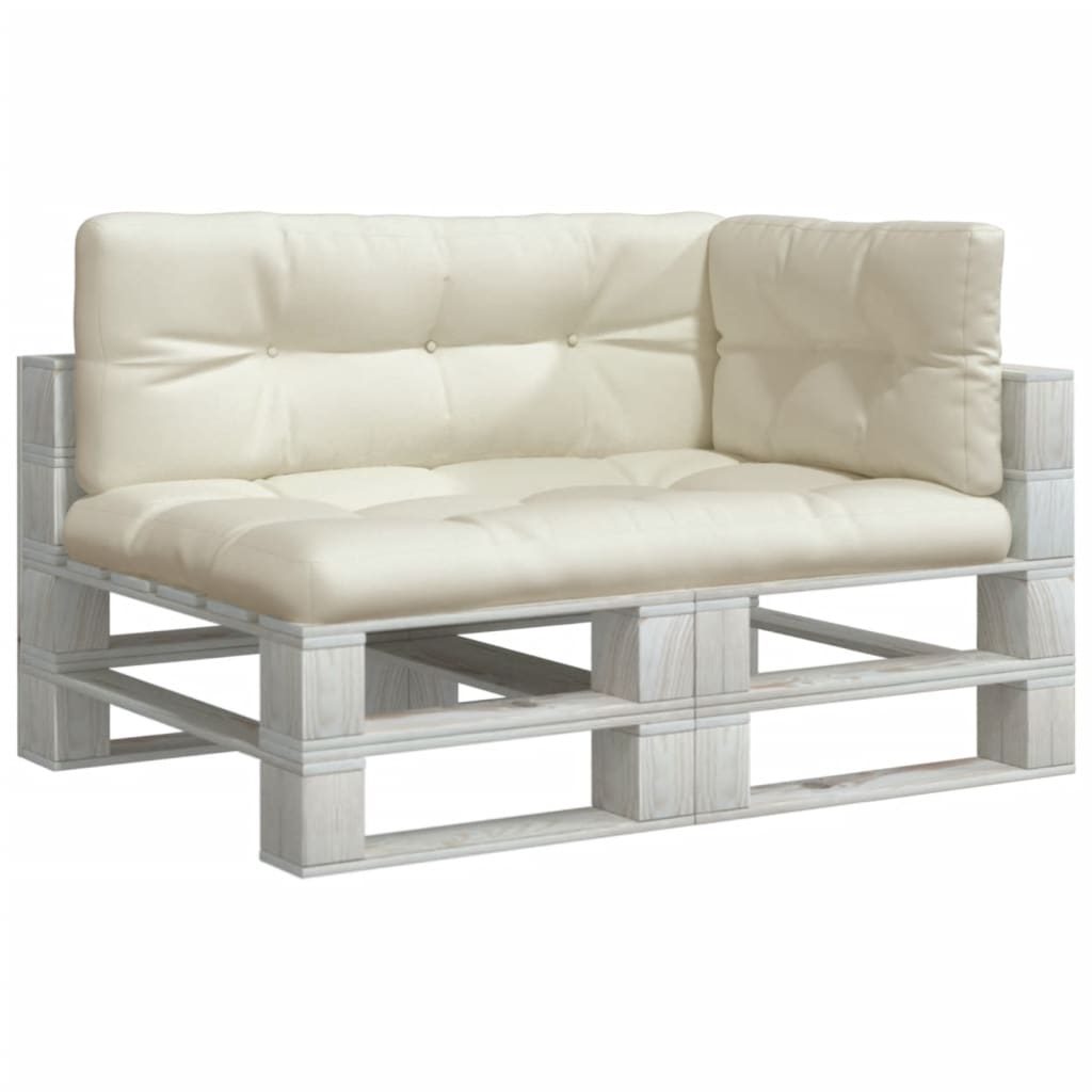 Palletkussens 3 st stof crèmekleurig is nu te koop bij PeponiXL, paradijselijk wonen!