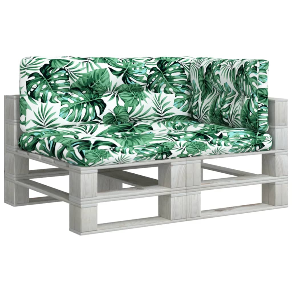 Palletkussens 3 st stof bladpatroon is nu te koop bij PeponiXL, paradijselijk wonen!