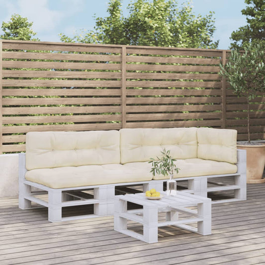 Palletkussens 5 st stof crèmekleurig is nu te koop bij PeponiXL, paradijselijk wonen!