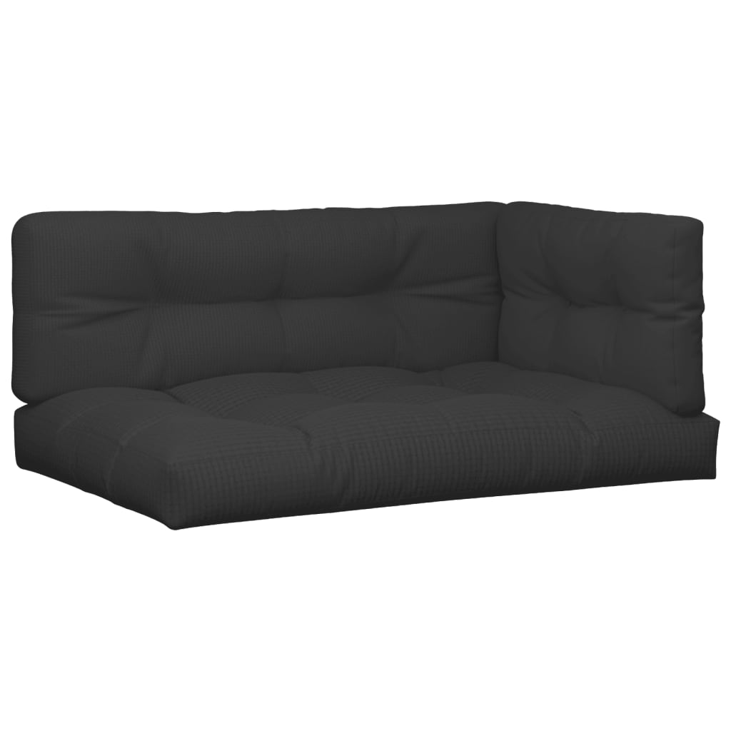 Palletkussens 5 st stof zwart is nu te koop bij PeponiXL, paradijselijk wonen!