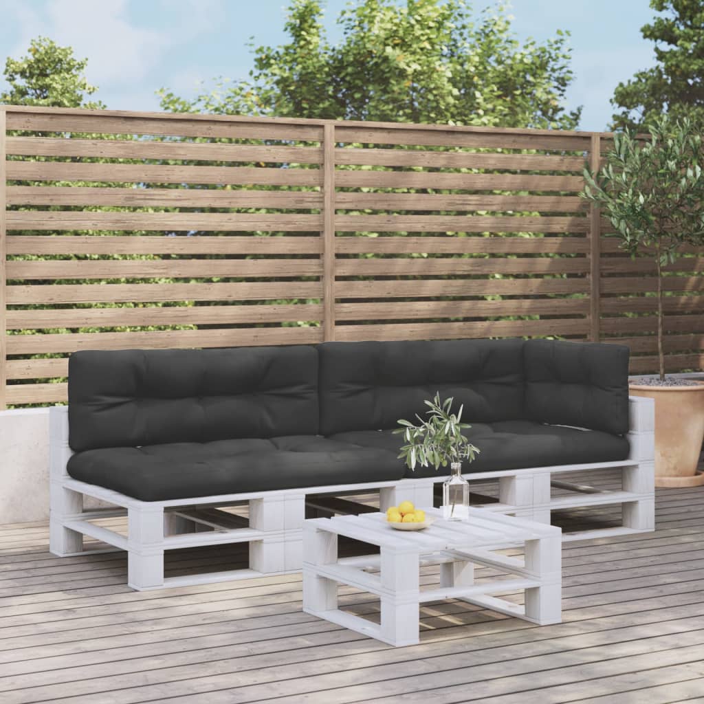 Palletkussens 5 st stof zwart is nu te koop bij PeponiXL, paradijselijk wonen!