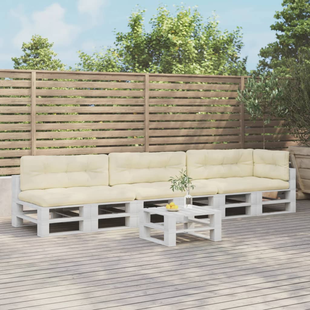 Palletkussens 7 st stof crèmekleurig is nu te koop bij PeponiXL, paradijselijk wonen!