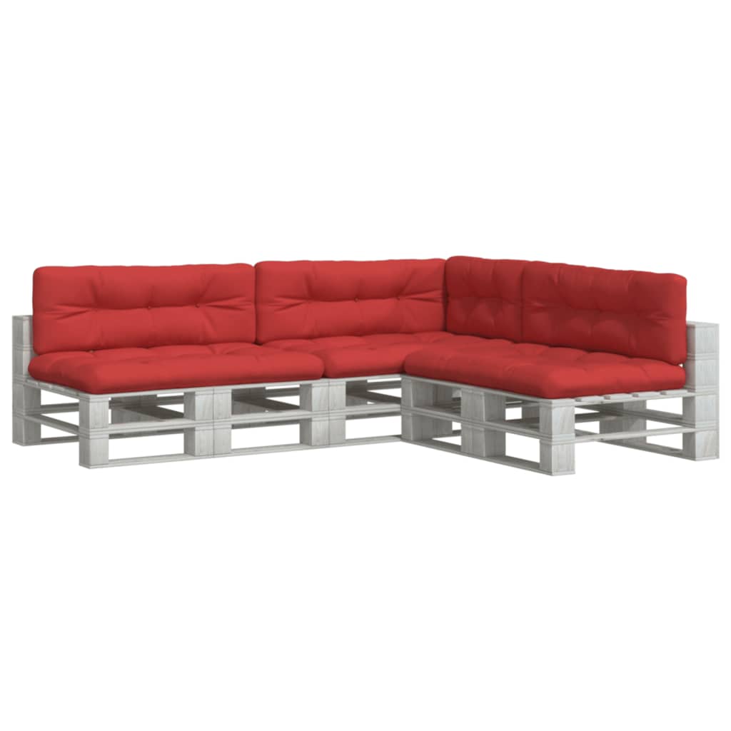 Palletkussens 7 st stof rood is nu te koop bij PeponiXL, paradijselijk wonen!