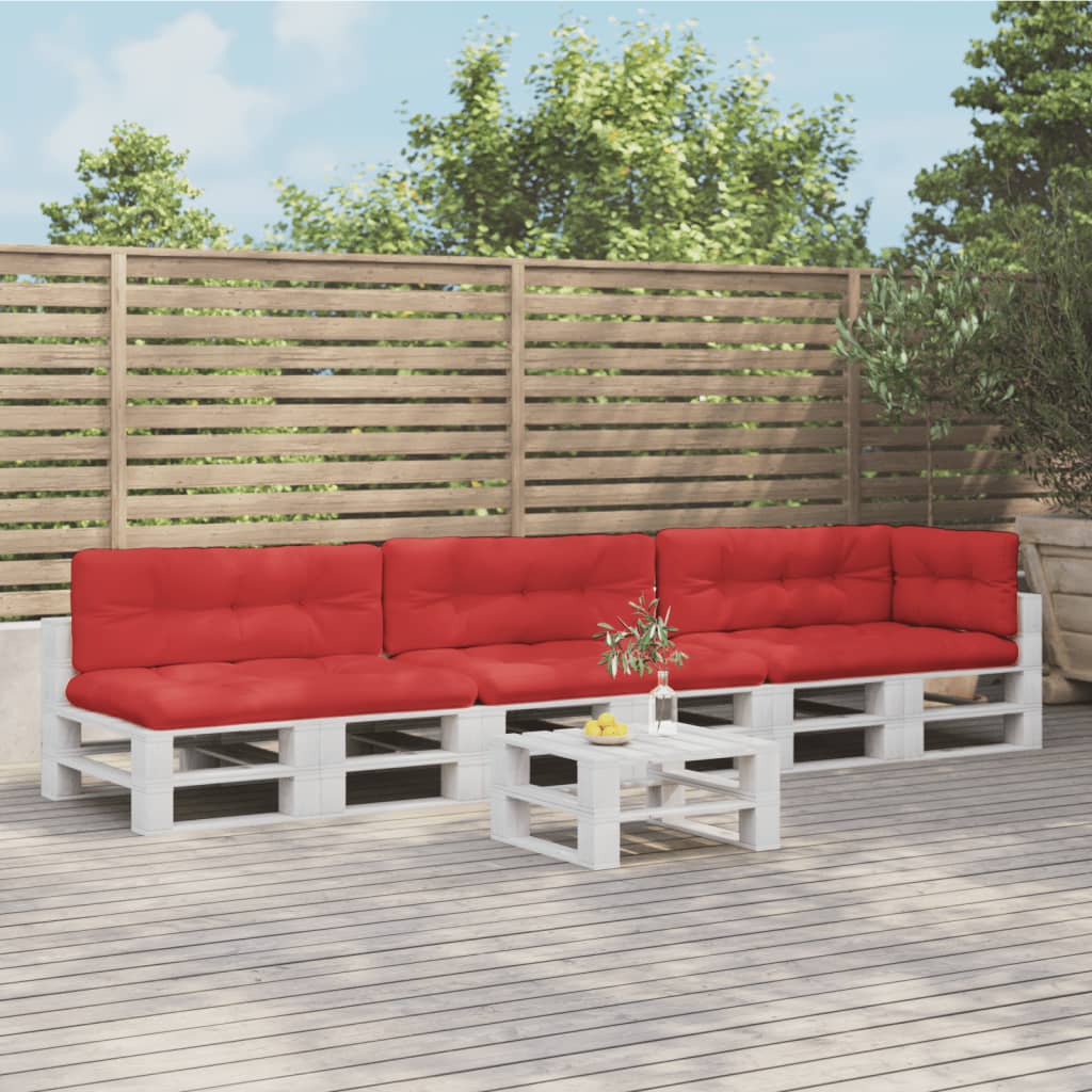 Palletkussens 7 st stof rood is nu te koop bij PeponiXL, paradijselijk wonen!