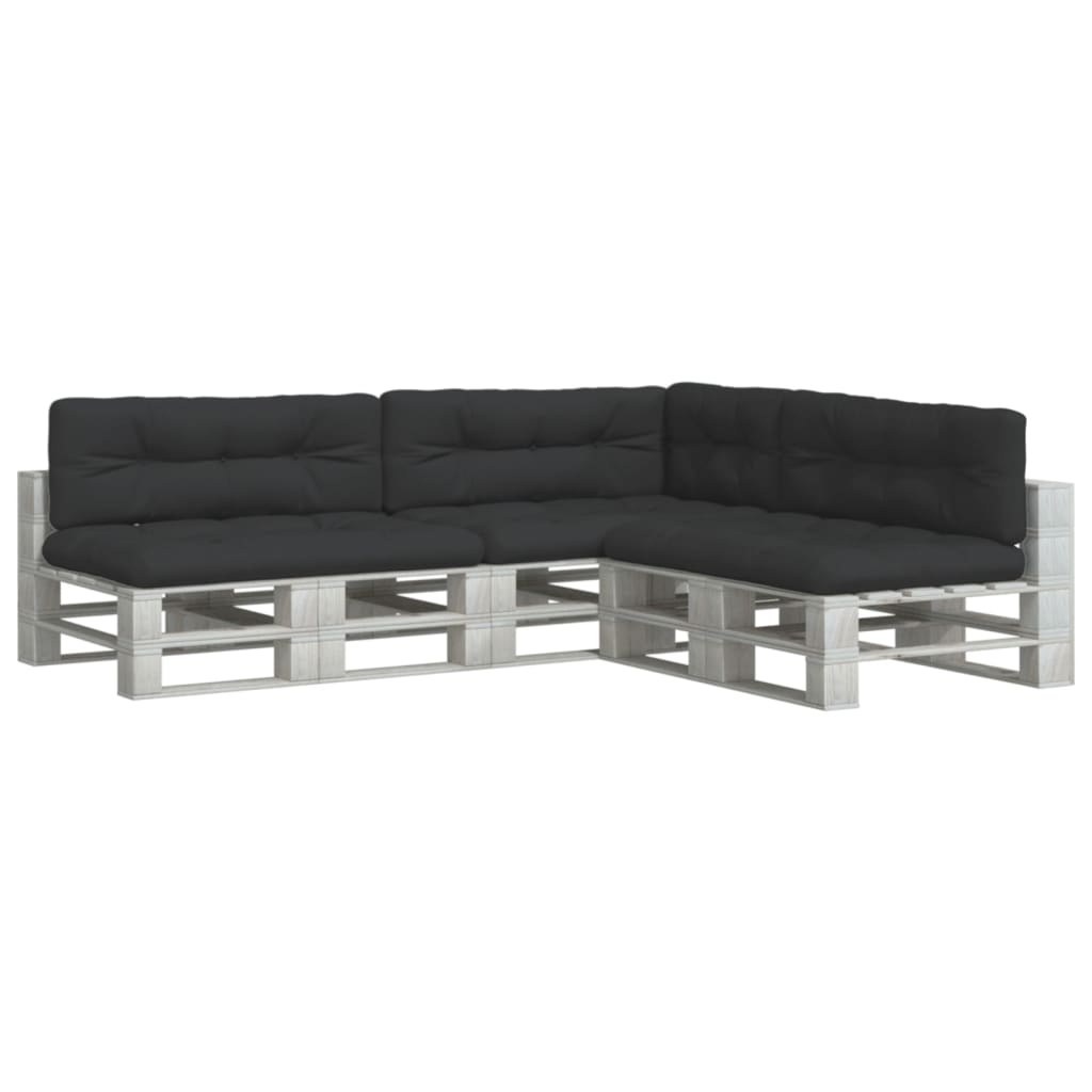 Palletkussens 7 st stof zwart is nu te koop bij PeponiXL, paradijselijk wonen!