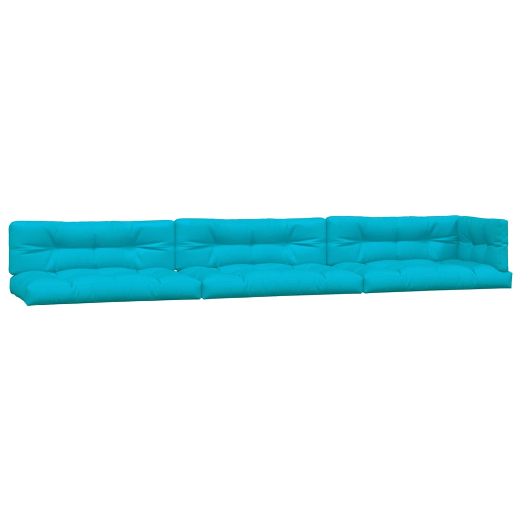 Palletkussens 7 st stof turquoise