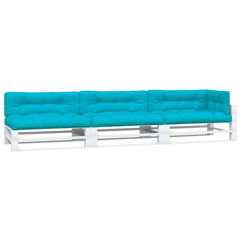 Palletkussens 7 st stof turquoise