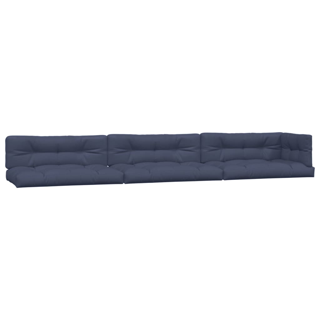Palletkussens 7 st stof marineblauw