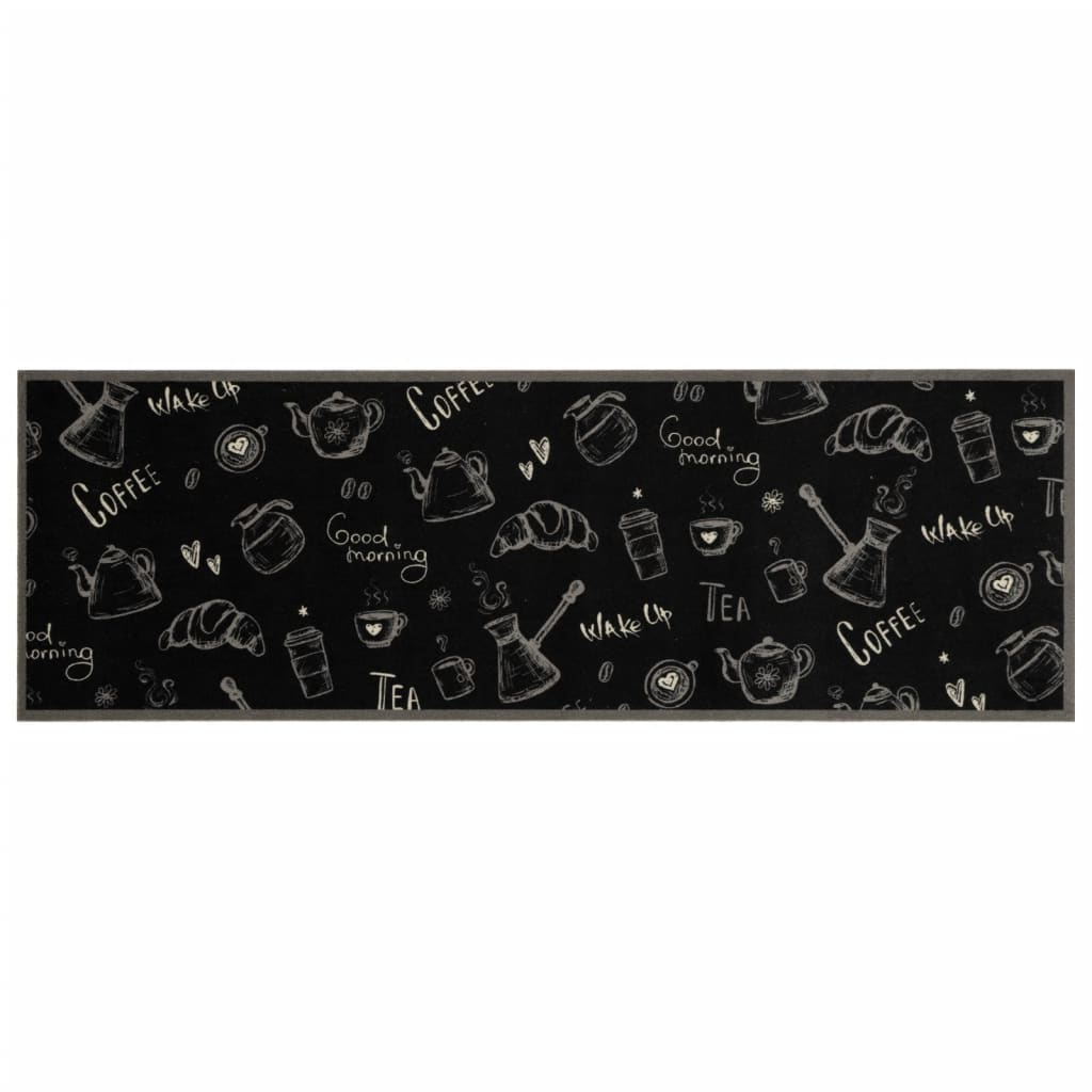 Keukenmat wasbaar ochtendprint 60x180 cm fluweel zwart is nu te koop bij PeponiXL, paradijselijk wonen!