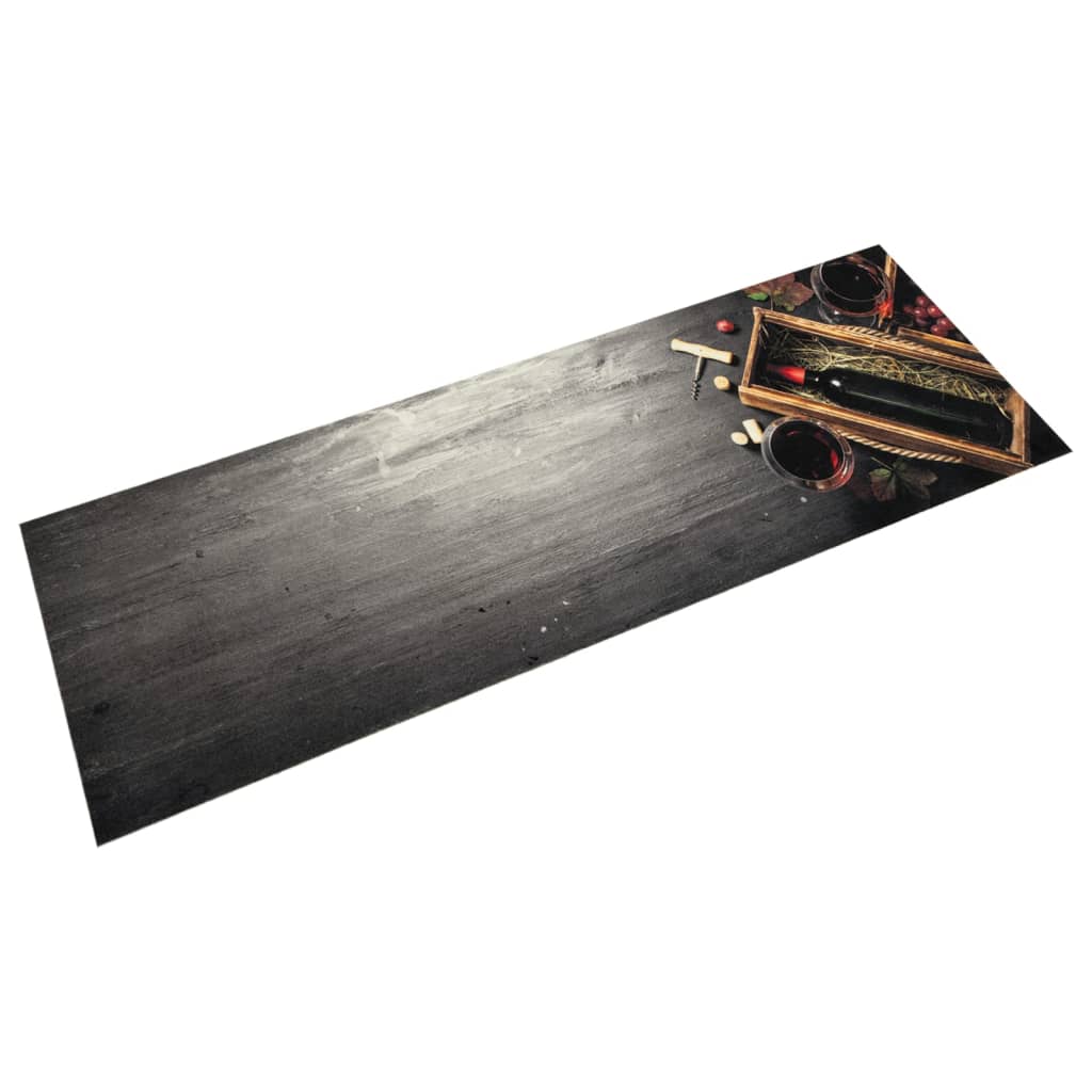 Keukenmat wasbaar wijnflesprint 45x150 cm fluweel is nu te koop bij PeponiXL, paradijselijk wonen!