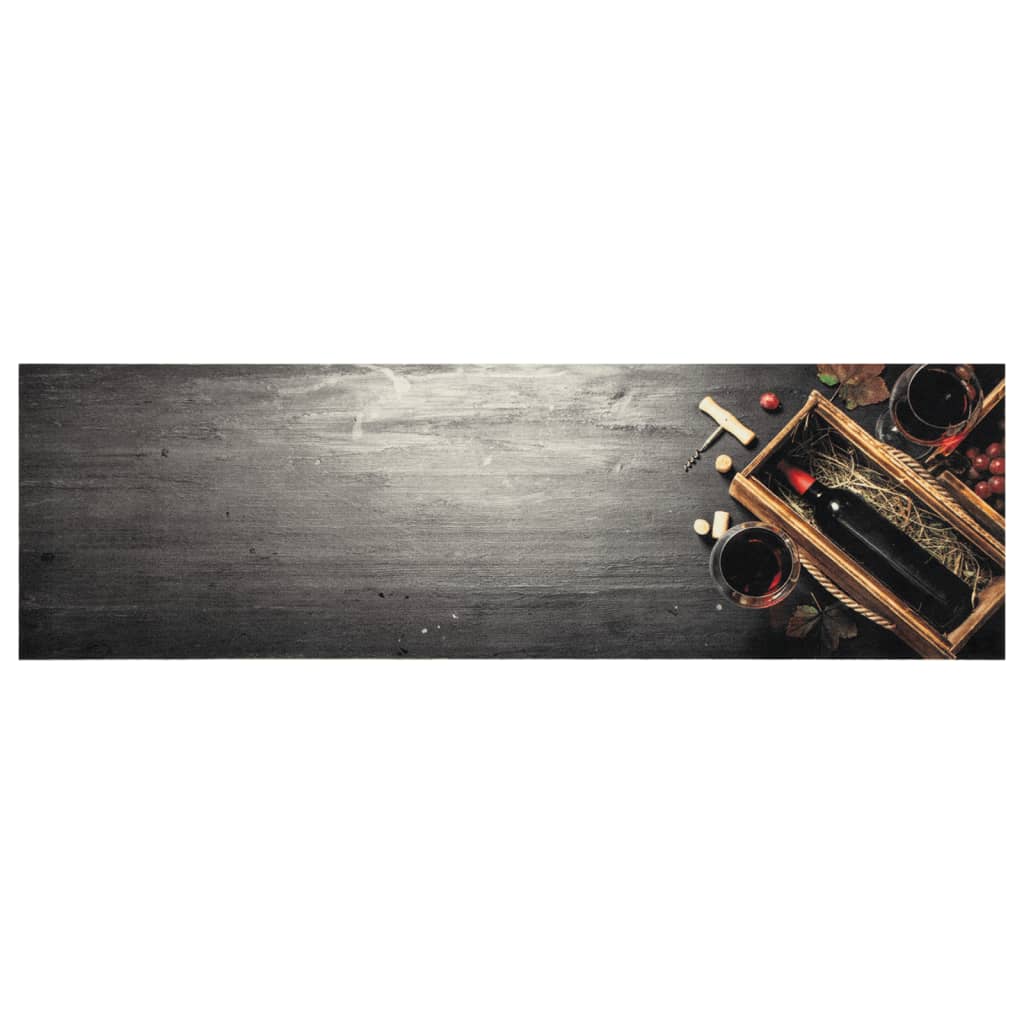 Keukenmat wasbaar wijnflesprint 45x150 cm fluweel is nu te koop bij PeponiXL, paradijselijk wonen!