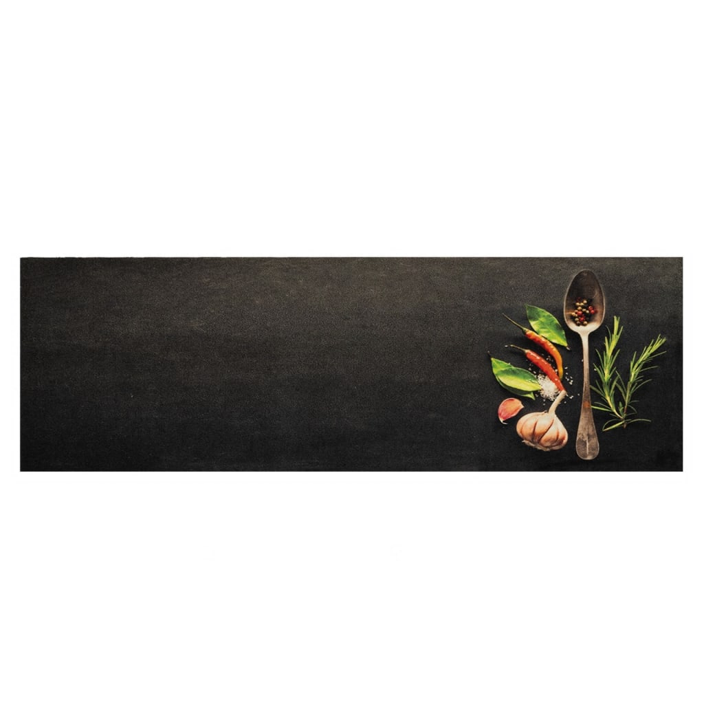 Keukenmat wasbaar kruidenprint 60x180 cm fluweel is nu te koop bij PeponiXL, paradijselijk wonen!