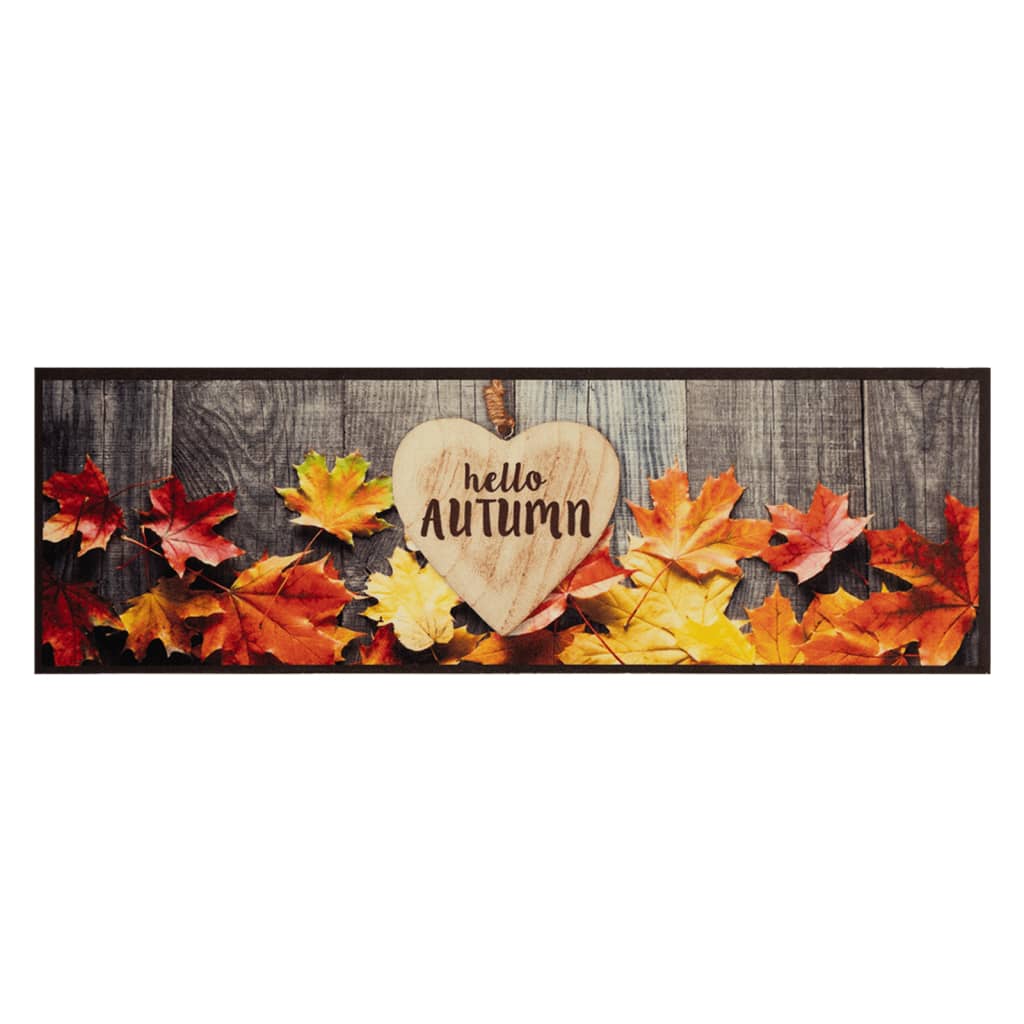 Keukenmat wasbaar herfstprint 60x180 cm fluweel is nu te koop bij PeponiXL, paradijselijk wonen!