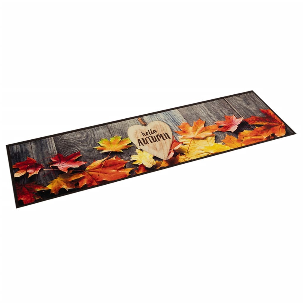 Keukenmat wasbaar herfstprint 60x300 cm fluweel is nu te koop bij PeponiXL, paradijselijk wonen!