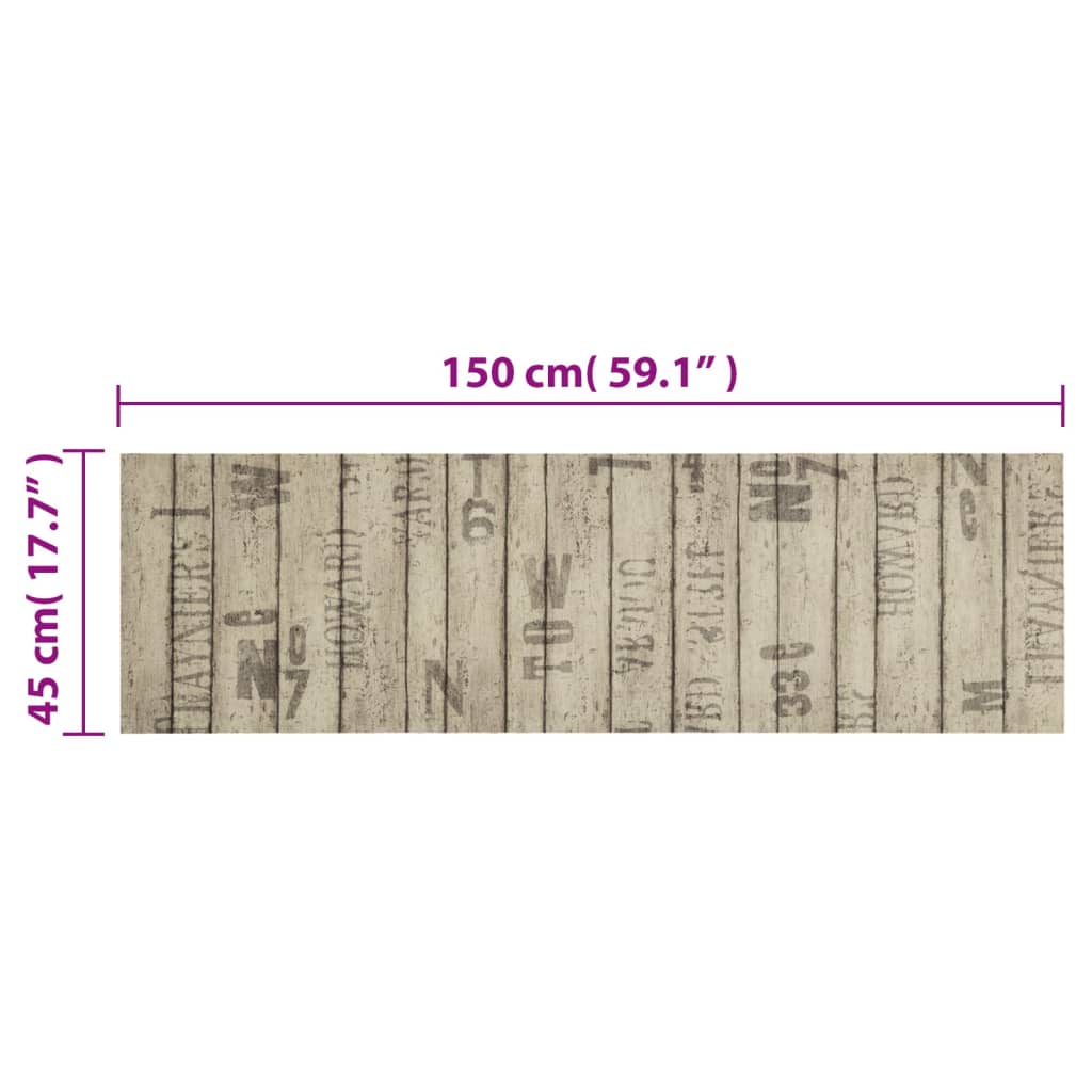 Keukenmat wasbaar hekprint 45x150 cm fluweel is nu te koop bij PeponiXL, paradijselijk wonen!