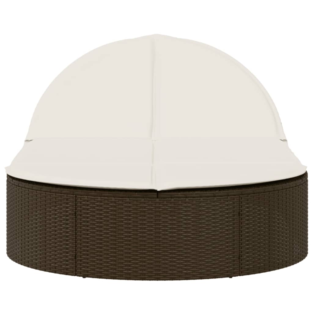 Ligbed 2-persoons met kussens poly rattan bruin is nu te koop bij PeponiXL, paradijselijk wonen!