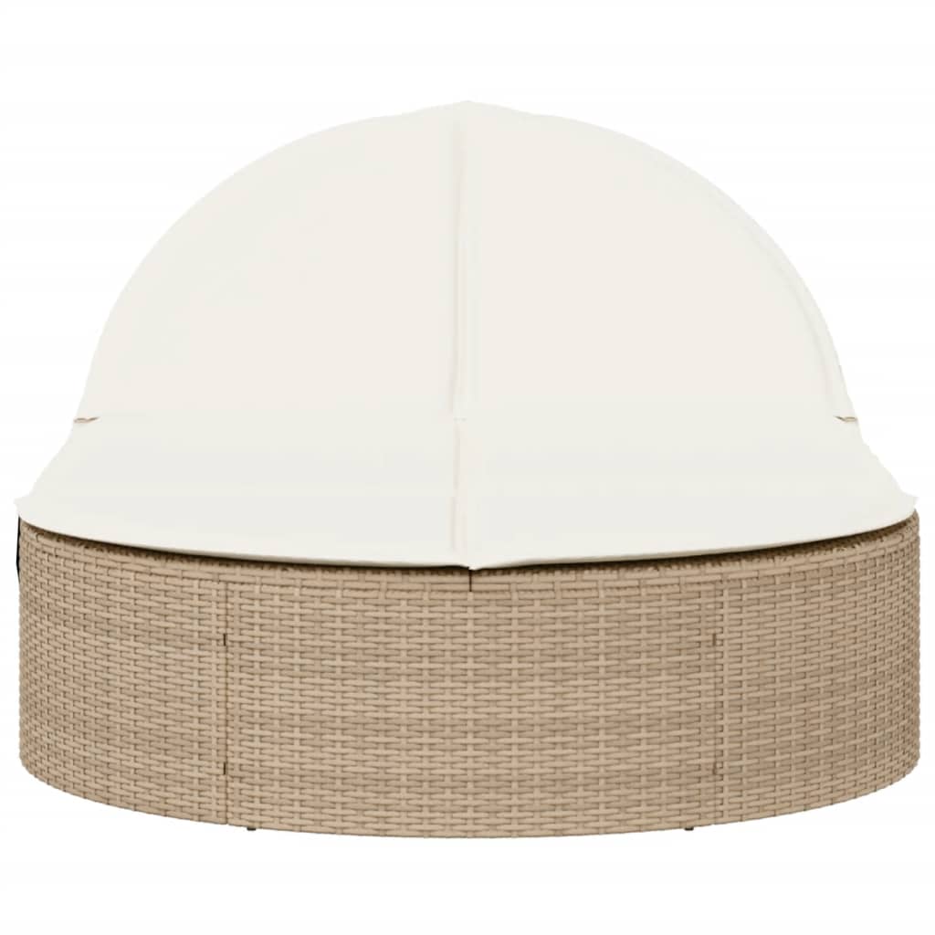 Ligbed 2-persoons met kussens poly rattan beige is nu te koop bij PeponiXL, paradijselijk wonen!