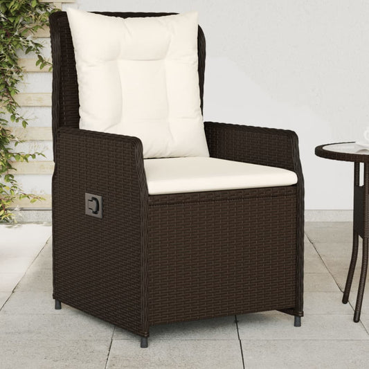 Tuinstoelen 2 st verstelbaar poly rattan bruin is nu te koop bij PeponiXL, paradijselijk wonen!