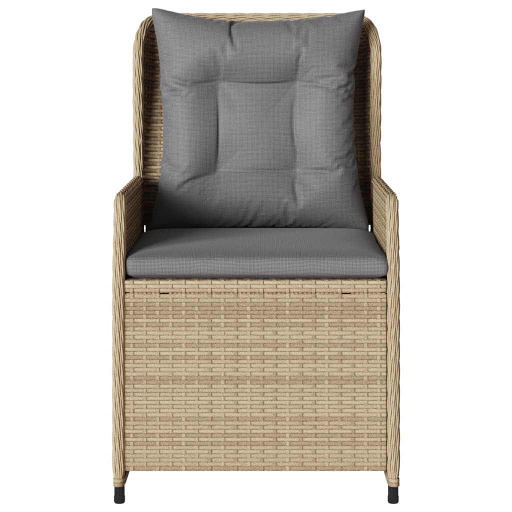 Tuinstoelen 2 st verstelbaar poly rattan beige is nu te koop bij PeponiXL, paradijselijk wonen!