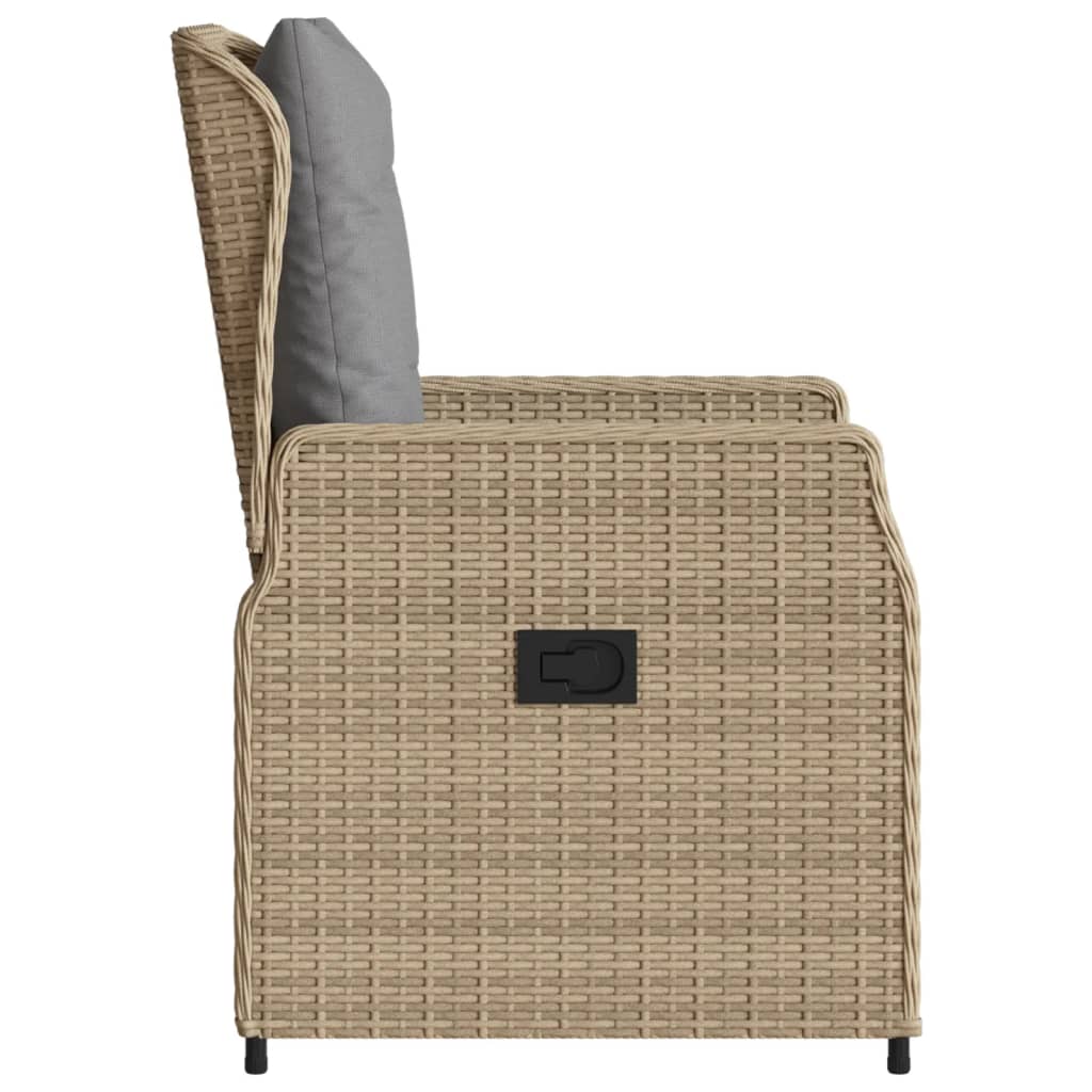 Tuinstoelen 2 st verstelbaar poly rattan beige is nu te koop bij PeponiXL, paradijselijk wonen!