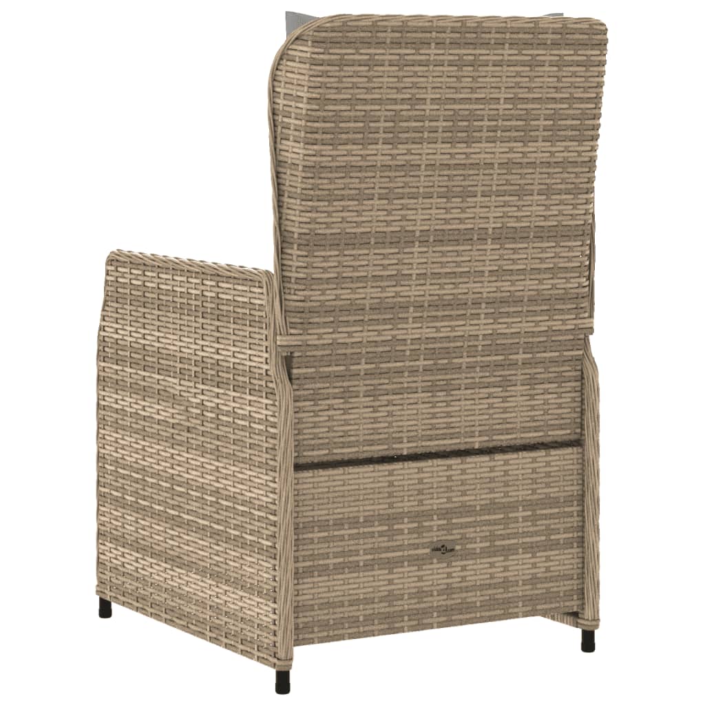 Tuinstoelen 2 st verstelbaar poly rattan beige is nu te koop bij PeponiXL, paradijselijk wonen!