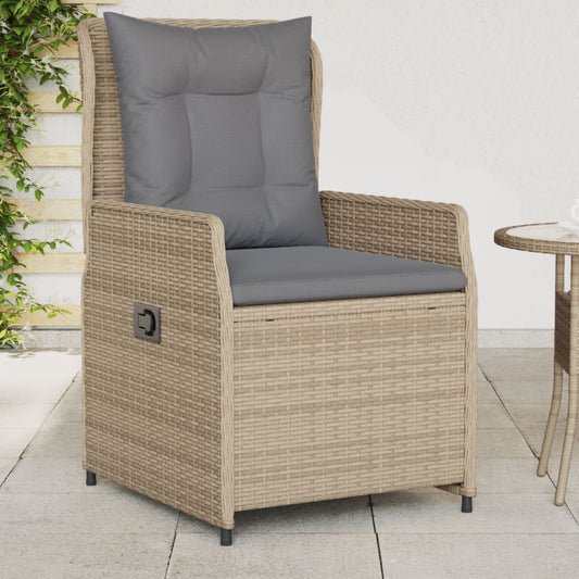 Tuinstoelen 2 st verstelbaar poly rattan beige is nu te koop bij PeponiXL, paradijselijk wonen!
