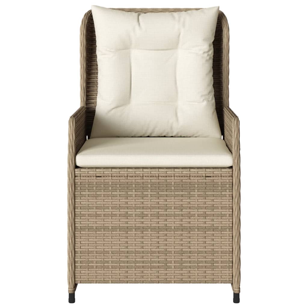 Tuinstoelen 2 st verstelbaar poly rattan beige is nu te koop bij PeponiXL, paradijselijk wonen!