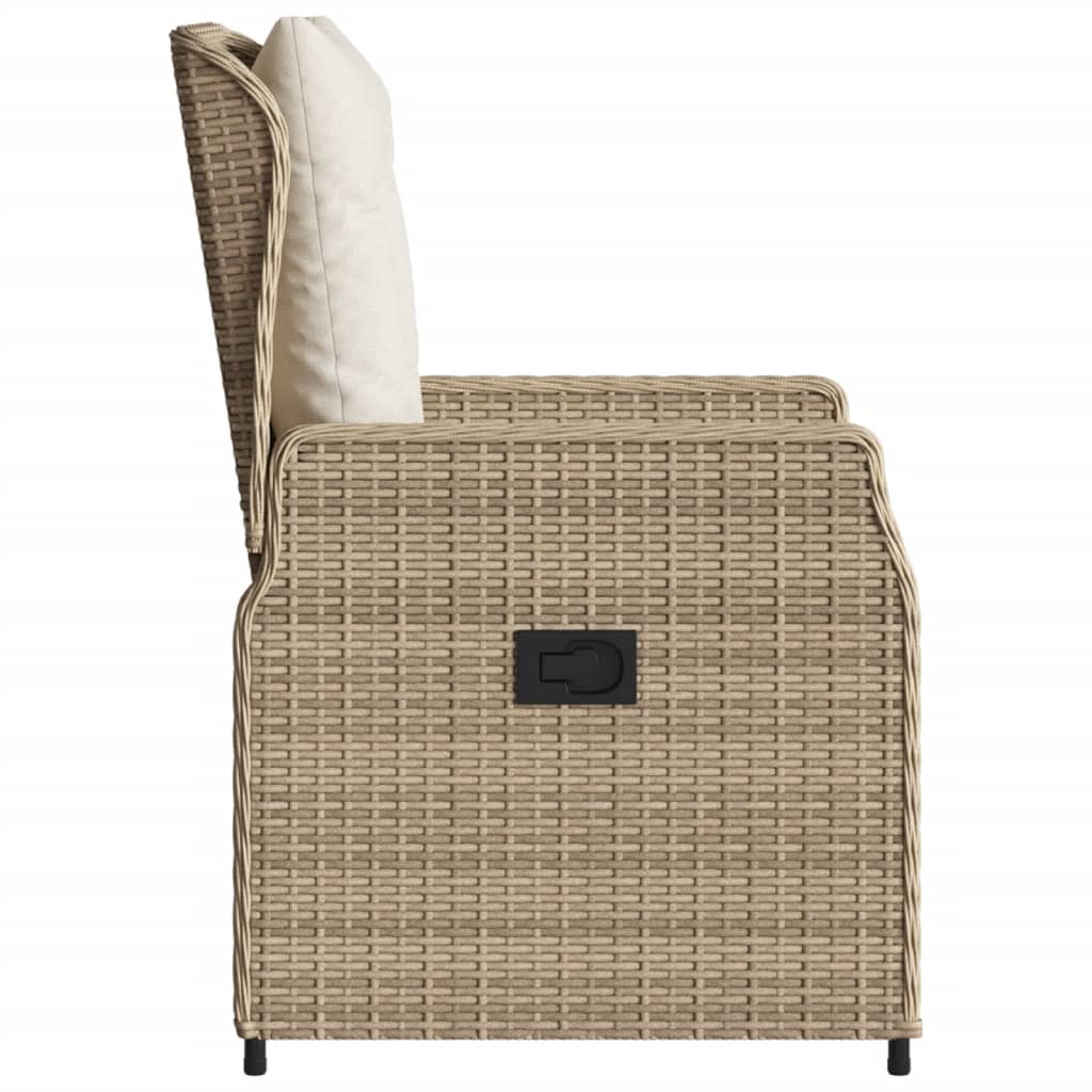 Tuinstoelen 2 st verstelbaar poly rattan beige is nu te koop bij PeponiXL, paradijselijk wonen!