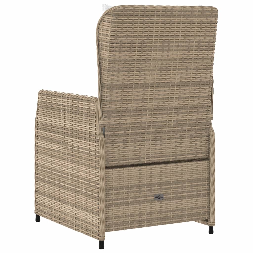 Tuinstoelen 2 st verstelbaar poly rattan beige is nu te koop bij PeponiXL, paradijselijk wonen!