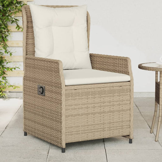 Tuinstoelen 2 st verstelbaar poly rattan beige is nu te koop bij PeponiXL, paradijselijk wonen!