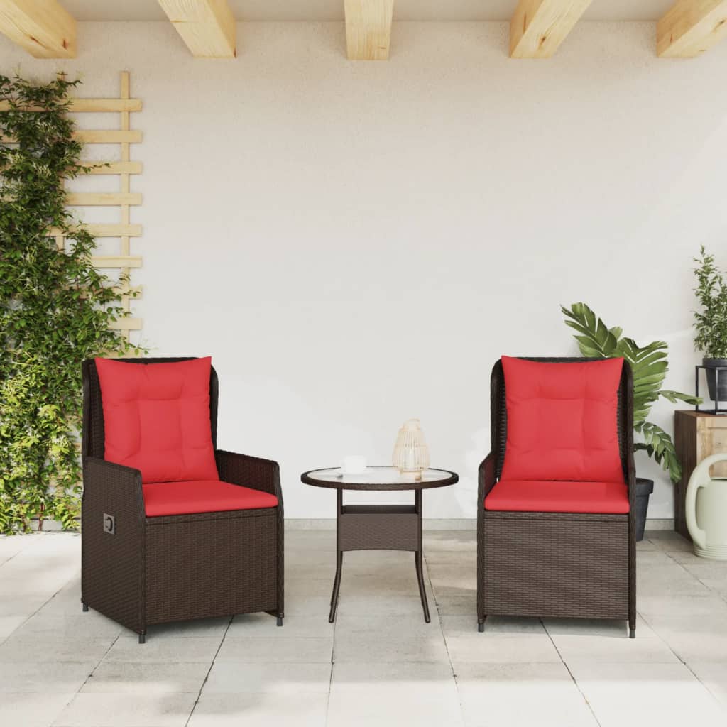 Liggende tuinstoelen 2 stuks bruin polyrotan is nu te koop bij PeponiXL, paradijselijk wonen!